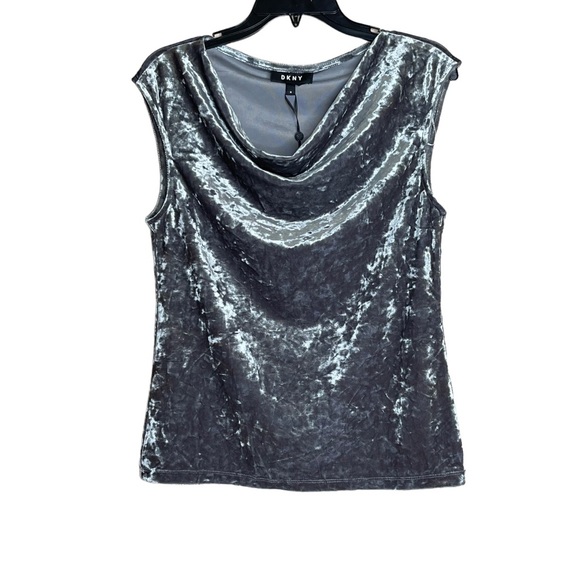 NWT DKNY Velvet Short Sleeve Blouse